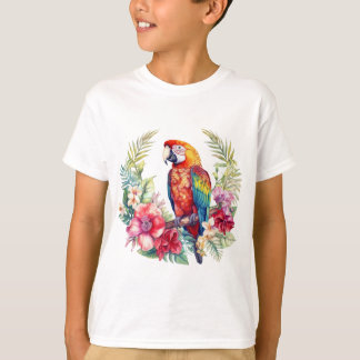 Tropischer Papagei-T - Shirt
