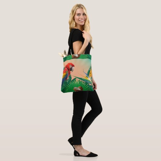 Tropischer Papagei Tasche (Am Model)