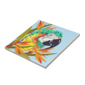 Tropischer Papagei und Blume Fliese (Seite)