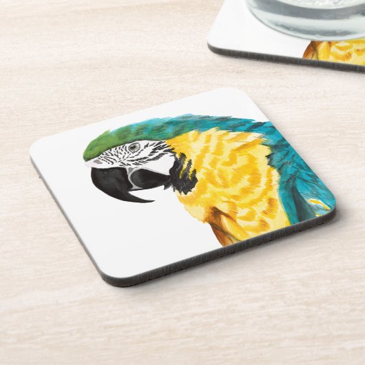 Tropischer Papagei Untersetzer (Linke Seite)