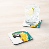 Tropischer Papagei Untersetzer (Rechte Seite)