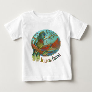 Tropischer Papagei von St Lucia Baby T-shirt