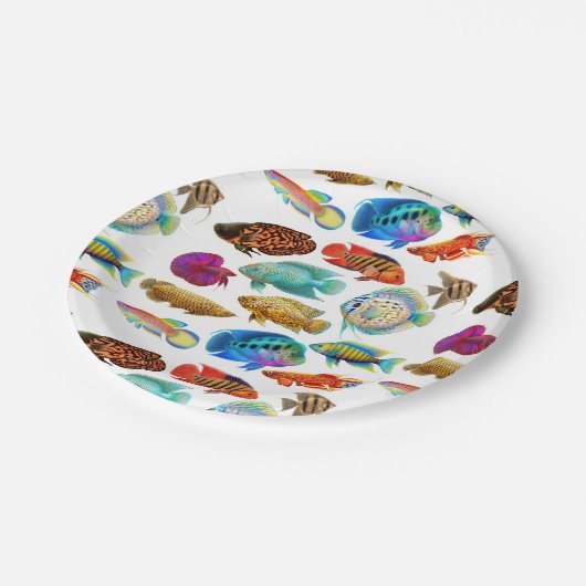 Tropischer Pappteller (Schrägansicht)