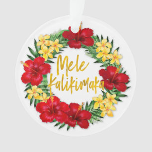 Tropischer Paradies-Hawaiianischer Urlaubskranz Ornament