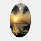 Tropischer Paradies-Strand Keramikornament (Links)