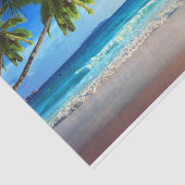 Tropischer Paradies-Strand Seidenpapier (Ausschnitt)