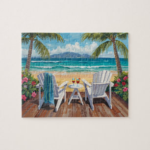 Tropischer Paradiesblick Puzzle