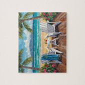 Tropischer Paradiesblick Puzzle (Vertikal)
