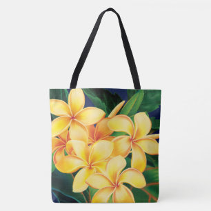 Tropischer Paradiesplumeria-hawaiische Tasche
