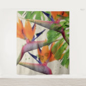 Tropischer Paradiesvogel Wandteppich (Vorderseite)