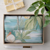 Tropischer Pastell-Hibiskus Decoupage Seidenpapier (Geschenk)