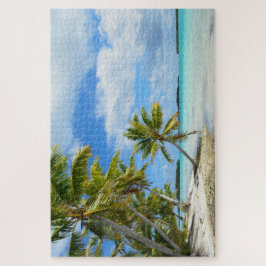 Tropischer pazifischer Strand mit Palmen Puzzle