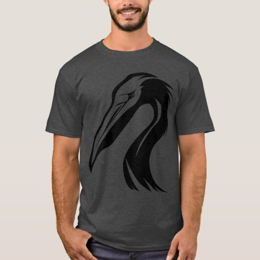 Tropischer Pelikanischer Wasservogel mit bösen Aug T-Shirt (Vorderseite)