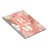 Tropischer pfirsichfarbener Hibiskus personalisier Notizblock (Rechte Seite)