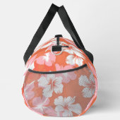 Tropischer PfirsichHibiskus personalisiert Monogra Duffle Bag (Rechts)