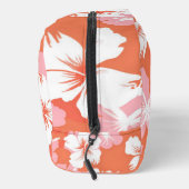 Tropischer PfirsichHibiskus personalisiert Monogra Waschbeutel (Rechts)