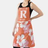 Tropischer PfirsichHibiskus personalisiert Schürze (InSitu)