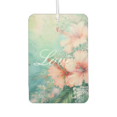 Tropischer Pfirsichweiße Hibiskus Liebe Autolufterfrischer (Vorderseite)