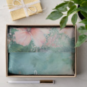 Tropischer Pfirsichweiße Hibiskus Liebe Seidenpapier (Geschenk)