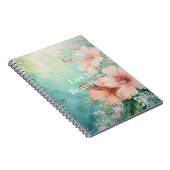 Tropischer Pfirsichweißer Hibiskus Notizblock (Rechte Seite)