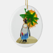 Tropischer Pinguin Keramik Ornament (Rechts)