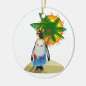 Tropischer Pinguin Keramik Ornament (Links)