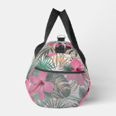 Tropischer Pink-Hibiskus Duffle Bag (Rechts)