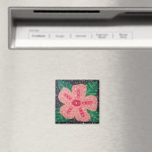 Tropischer Pink-Hibiskus Magnet (In Situ (Geschirrspüler))