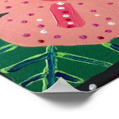 Tropischer Pink-Hibiskus Poster (Ecke)