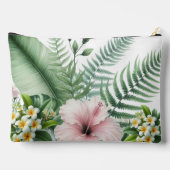 Tropischer Plumeria Foliage Accessory Pouch Zubehörtasche (Rückseite)