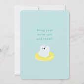 Tropischer Polar Bären Pool Party Geburtstag Einla Einladung (Rückseite)