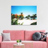 Tropischer Pool Canvas Print Leinwanddruck (Insitu (Wohnzimmer))