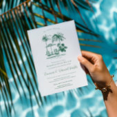 Tropischer Pool | Morgen nach Hochzeit Brunch Einladung