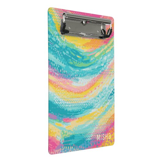 Tropischer Pool Träume Mini Klemmbrett (Schrägansicht)