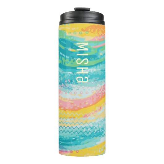 Tropischer Pool Träume Thermosbecher (Vorderseite)