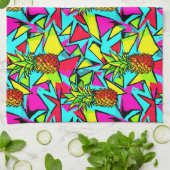 Tropischer Pop Ananas Geschirrtuch (Gefaltet)