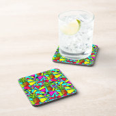 Tropischer Pop Ananas Getränkeuntersetzer (Rechte Seite)