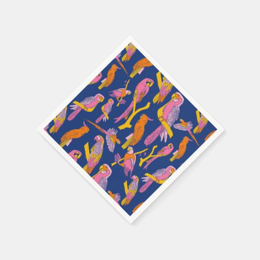 Tropischer Pop auf der Marine Serviette (Ecke)