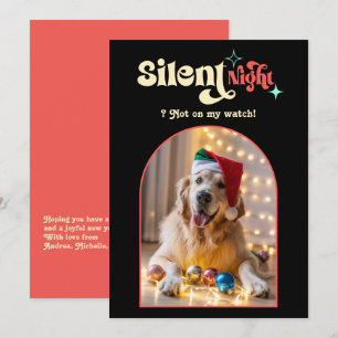 Tropischer Pop lustiges Retro-Haustier-Hund-Weihna Feiertagskarte