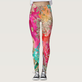 Tropischer Pop Mode Leggings