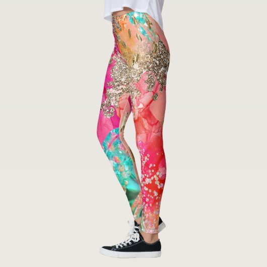 Tropischer Pop Mode Leggings (Links)