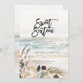 Tropischer Protea süß 16 Einladungen (Vorne/Hinten)