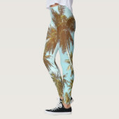 Tropischer Rahmen: Abstrakte Palmen Leggings (Links)