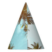 Tropischer Rahmen: Abstrakte Palmen Partyhütchen (Rückseite)
