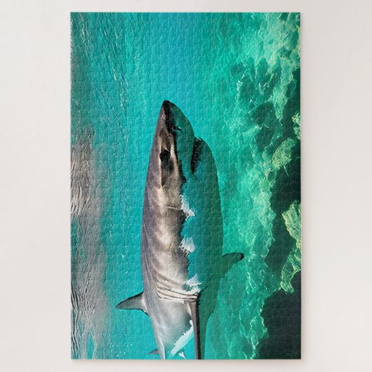 Tropischer Raubtier: Weißer Hai Puzzle (Vertikal)