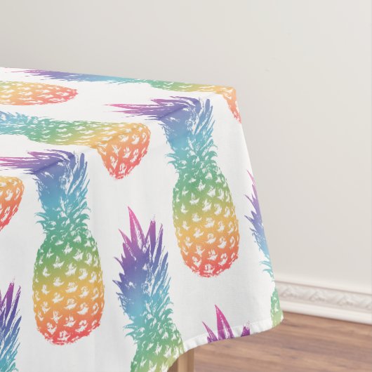 Tropischer Regenbogen-Ananas-Mustertuch Tischdecke (Beispiel)