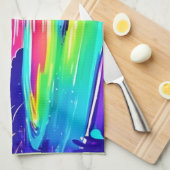 Tropischer Regenbogen Beach Dream Geschirrtuch (Viertel Falte)