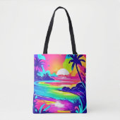Tropischer Regenbogen Beach Dream Tasche (Vorderseite)