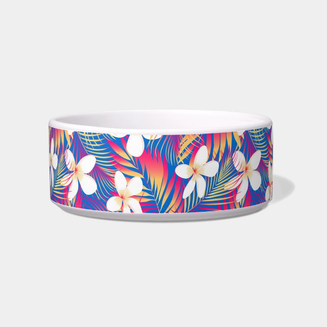 Tropischer Regenbogen-Frangipani Napf (Links)
