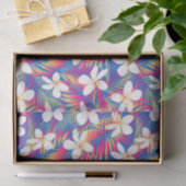 Tropischer Regenbogen-Frangipani Seidenpapier (Geschenk)